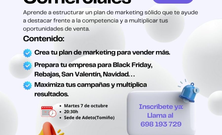 Últimos días para inscribirse en el curso de marketing digital de ADETO y Tu Consultor de Internet en Tomiño