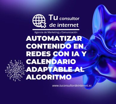 Calendario editorial de redes sociales optimizado con inteligencia artificial mostrando publicaciones programadas y análisis de algoritmo para negocios locales