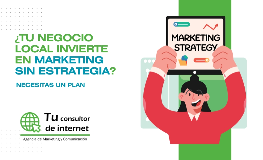 Negocio local trabajando una estrategia de marketing digital con plan definido para mejorar resultados.