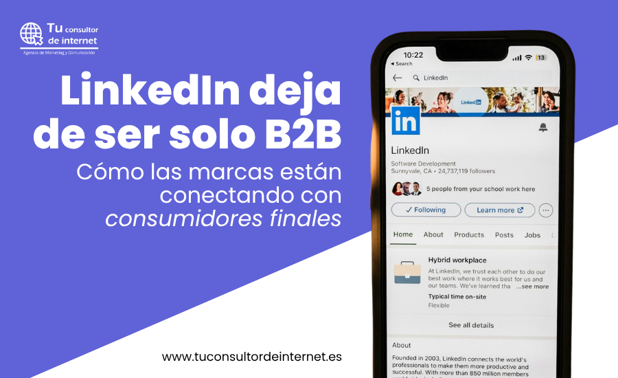 LinkedIn captación clientes B2C perfil empresa optimizado conversión ventas directas consumidor final marketing digital 2026